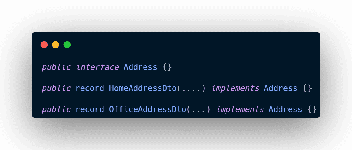 Polymorphic DTO using Java Record with Jackson